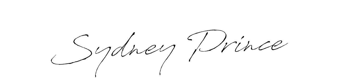How to make Sydney Prince name signature. Use Antro_Vectra style for creating short signs online. This is the latest handwritten sign. Sydney Prince signature style 6 images and pictures png