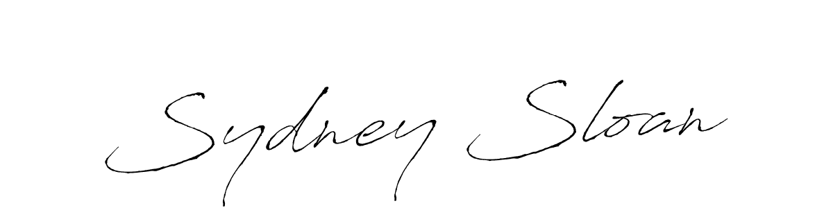 Make a beautiful signature design for name Sydney Sloan. With this signature (Antro_Vectra) style, you can create a handwritten signature for free. Sydney Sloan signature style 6 images and pictures png