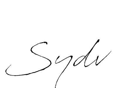 if you are searching for the best signature style for your name Sydv. so please give up your signature search. here we have designed multiple signature styles  using Antro_Vectra. Sydv signature style 6 images and pictures png