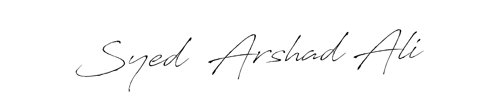 if you are searching for the best signature style for your name Syed  Arshad Ali. so please give up your signature search. here we have designed multiple signature styles  using Antro_Vectra. Syed  Arshad Ali signature style 6 images and pictures png