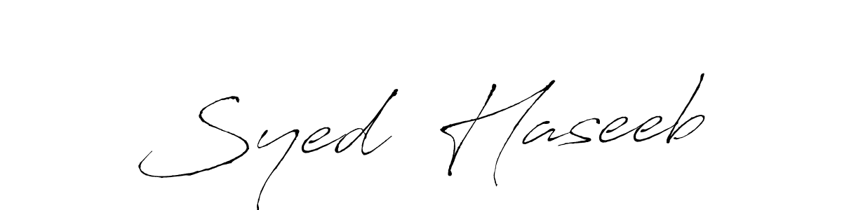 Design your own signature with our free online signature maker. With this signature software, you can create a handwritten (Antro_Vectra) signature for name Syed  Haseeb. Syed  Haseeb signature style 6 images and pictures png
