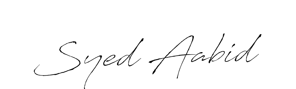 How to make Syed Aabid name signature. Use Antro_Vectra style for creating short signs online. This is the latest handwritten sign. Syed Aabid signature style 6 images and pictures png
