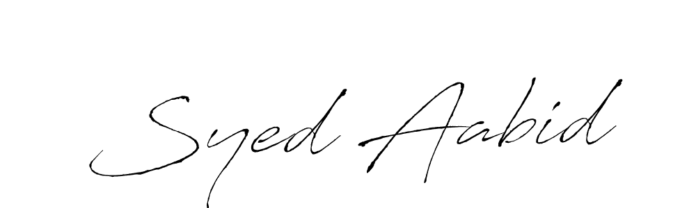 How to make Syed Aabid signature? Antro_Vectra is a professional autograph style. Create handwritten signature for Syed Aabid name. Syed Aabid signature style 6 images and pictures png