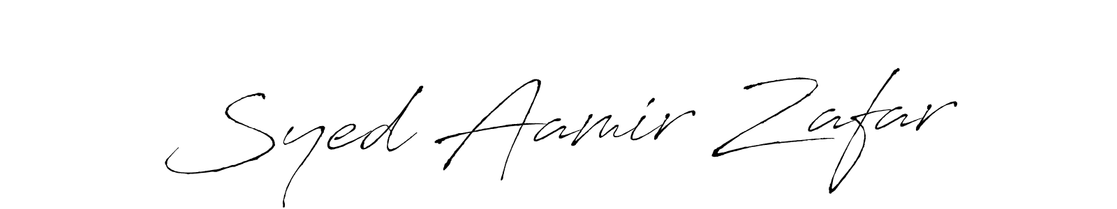 Design your own signature with our free online signature maker. With this signature software, you can create a handwritten (Antro_Vectra) signature for name Syed Aamir Zafar. Syed Aamir Zafar signature style 6 images and pictures png