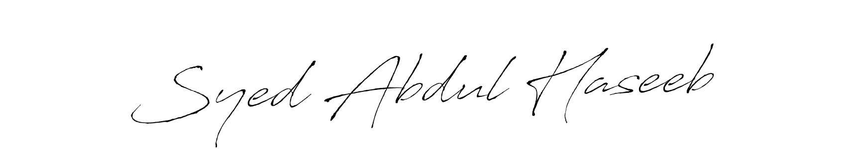 The best way (Antro_Vectra) to make a short signature is to pick only two or three words in your name. The name Syed Abdul Haseeb include a total of six letters. For converting this name. Syed Abdul Haseeb signature style 6 images and pictures png