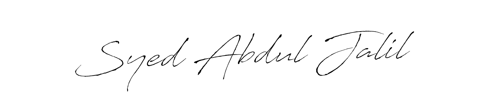 Create a beautiful signature design for name Syed Abdul Jalil. With this signature (Antro_Vectra) fonts, you can make a handwritten signature for free. Syed Abdul Jalil signature style 6 images and pictures png