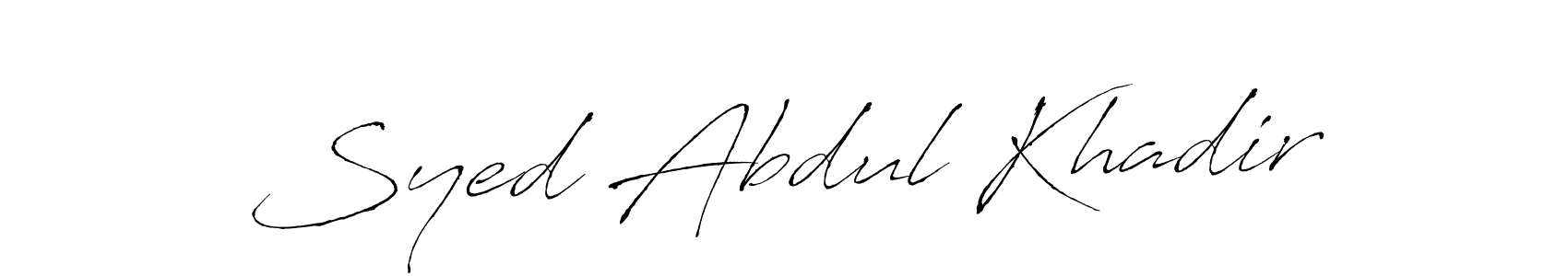 if you are searching for the best signature style for your name Syed Abdul Khadir. so please give up your signature search. here we have designed multiple signature styles  using Antro_Vectra. Syed Abdul Khadir signature style 6 images and pictures png