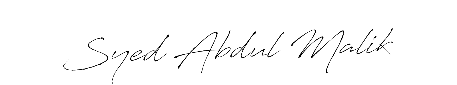 Use a signature maker to create a handwritten signature online. With this signature software, you can design (Antro_Vectra) your own signature for name Syed Abdul Malik. Syed Abdul Malik signature style 6 images and pictures png