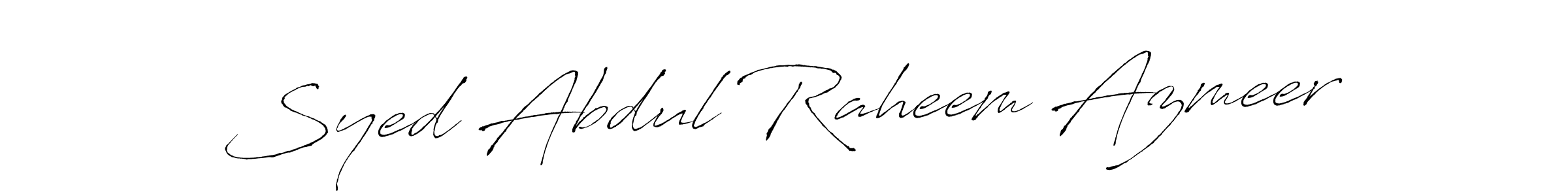 Create a beautiful signature design for name Syed Abdul Raheem Azmeer. With this signature (Antro_Vectra) fonts, you can make a handwritten signature for free. Syed Abdul Raheem Azmeer signature style 6 images and pictures png