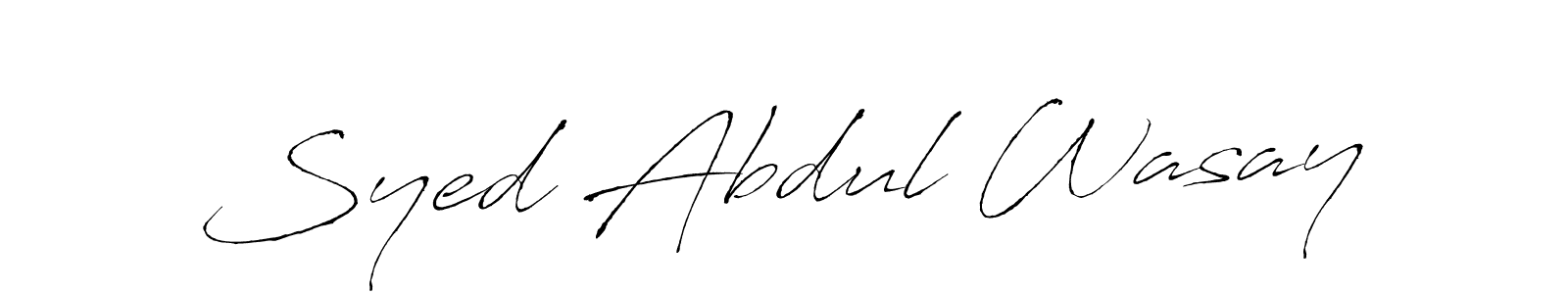 Also we have Syed Abdul Wasay name is the best signature style. Create professional handwritten signature collection using Antro_Vectra autograph style. Syed Abdul Wasay signature style 6 images and pictures png