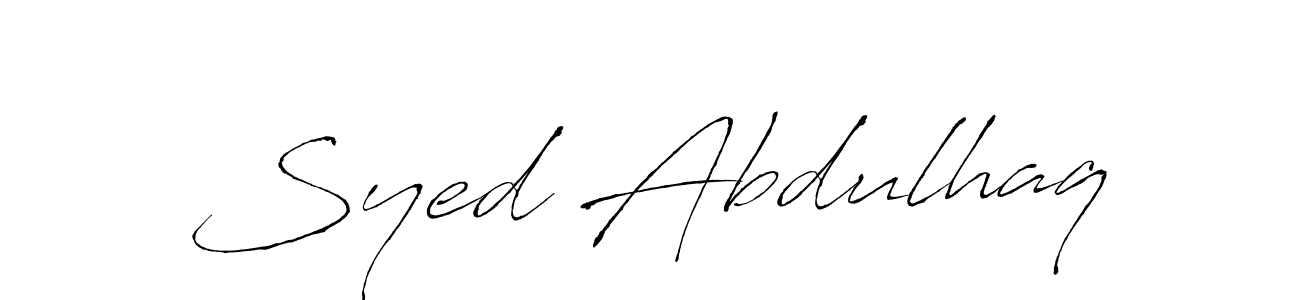 Create a beautiful signature design for name Syed Abdulhaq. With this signature (Antro_Vectra) fonts, you can make a handwritten signature for free. Syed Abdulhaq signature style 6 images and pictures png