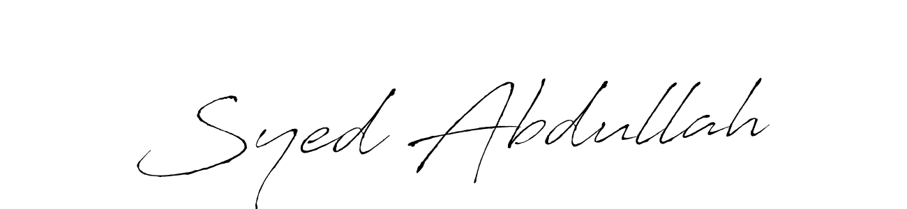 Make a beautiful signature design for name Syed Abdullah. With this signature (Antro_Vectra) style, you can create a handwritten signature for free. Syed Abdullah signature style 6 images and pictures png