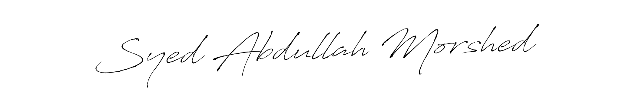 The best way (Antro_Vectra) to make a short signature is to pick only two or three words in your name. The name Syed Abdullah Morshed include a total of six letters. For converting this name. Syed Abdullah Morshed signature style 6 images and pictures png