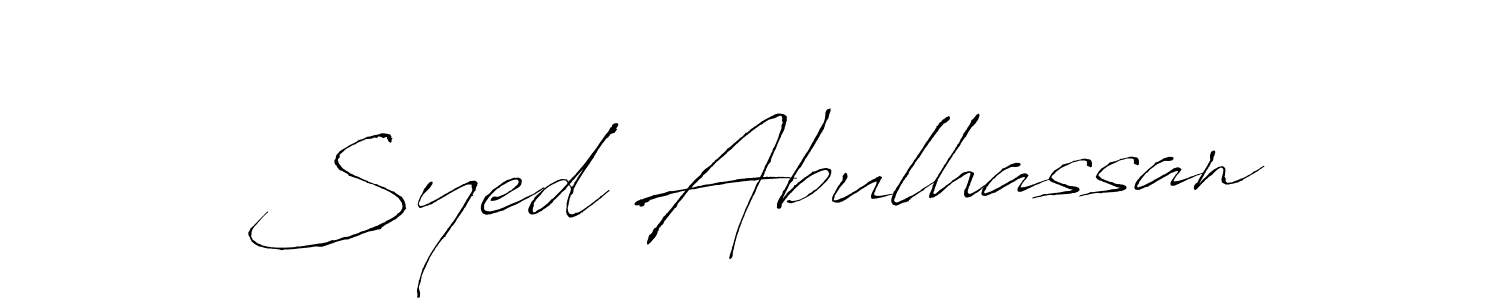 Make a beautiful signature design for name Syed Abulhassan. With this signature (Antro_Vectra) style, you can create a handwritten signature for free. Syed Abulhassan signature style 6 images and pictures png