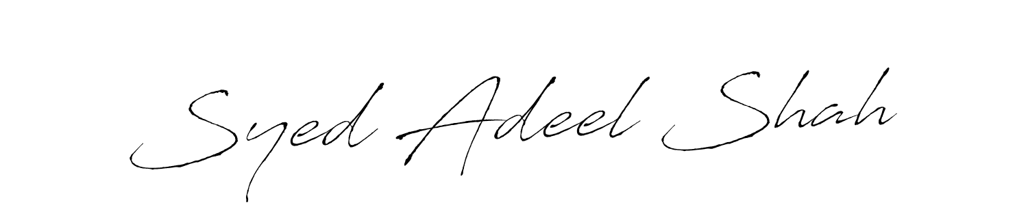 The best way (Antro_Vectra) to make a short signature is to pick only two or three words in your name. The name Syed Adeel Shah include a total of six letters. For converting this name. Syed Adeel Shah signature style 6 images and pictures png