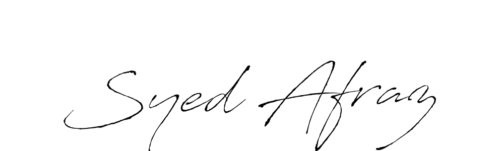 Design your own signature with our free online signature maker. With this signature software, you can create a handwritten (Antro_Vectra) signature for name Syed Afraz. Syed Afraz signature style 6 images and pictures png