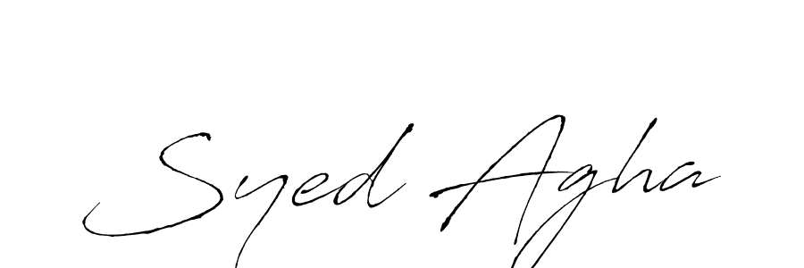 How to make Syed Agha name signature. Use Antro_Vectra style for creating short signs online. This is the latest handwritten sign. Syed Agha signature style 6 images and pictures png