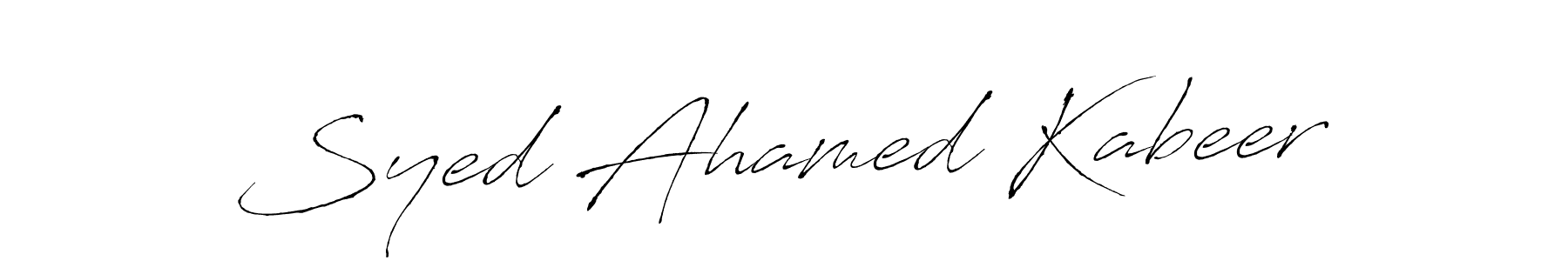 How to make Syed Ahamed Kabeer name signature. Use Antro_Vectra style for creating short signs online. This is the latest handwritten sign. Syed Ahamed Kabeer signature style 6 images and pictures png