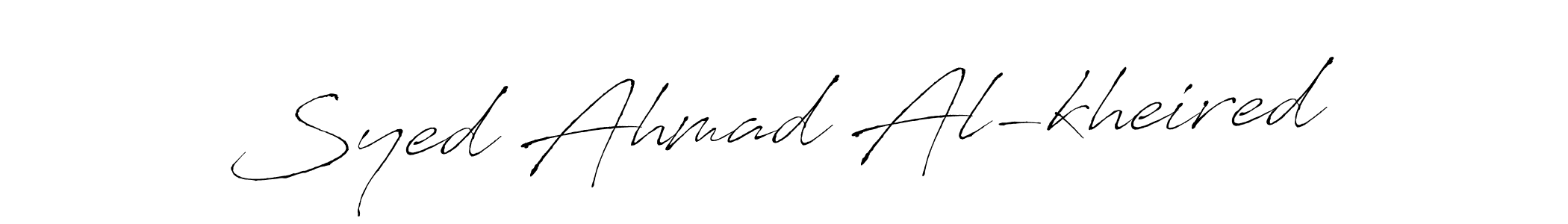 Make a beautiful signature design for name Syed Ahmad Al-kheired. With this signature (Antro_Vectra) style, you can create a handwritten signature for free. Syed Ahmad Al-kheired signature style 6 images and pictures png