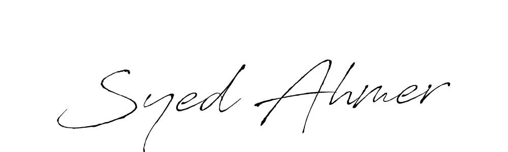 You should practise on your own different ways (Antro_Vectra) to write your name (Syed Ahmer) in signature. don't let someone else do it for you. Syed Ahmer signature style 6 images and pictures png