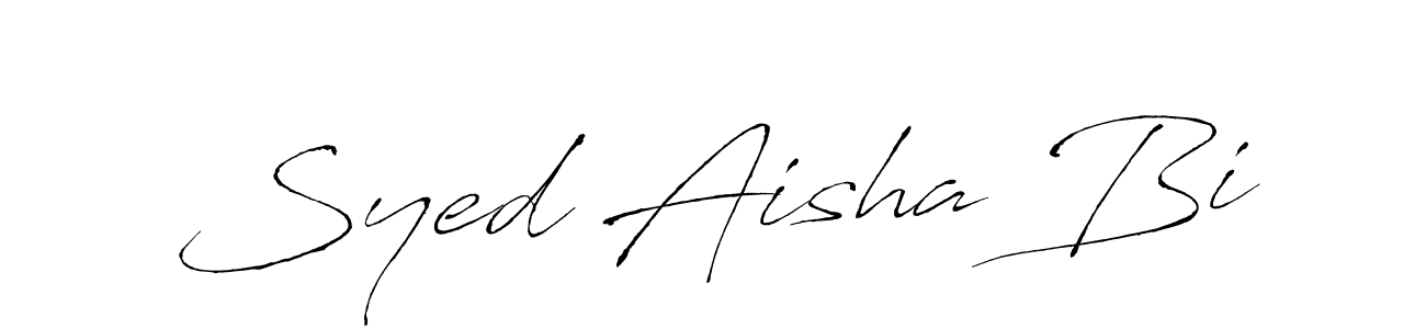 Antro_Vectra is a professional signature style that is perfect for those who want to add a touch of class to their signature. It is also a great choice for those who want to make their signature more unique. Get Syed Aisha Bi name to fancy signature for free. Syed Aisha Bi signature style 6 images and pictures png