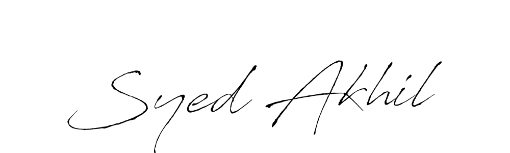 How to make Syed Akhil signature? Antro_Vectra is a professional autograph style. Create handwritten signature for Syed Akhil name. Syed Akhil signature style 6 images and pictures png
