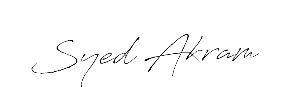 Create a beautiful signature design for name Syed Akram. With this signature (Antro_Vectra) fonts, you can make a handwritten signature for free. Syed Akram signature style 6 images and pictures png
