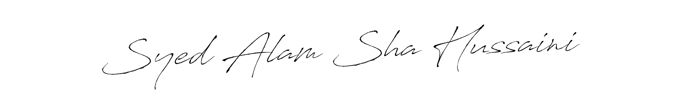 Make a beautiful signature design for name Syed Alam Sha Hussaini. With this signature (Antro_Vectra) style, you can create a handwritten signature for free. Syed Alam Sha Hussaini signature style 6 images and pictures png