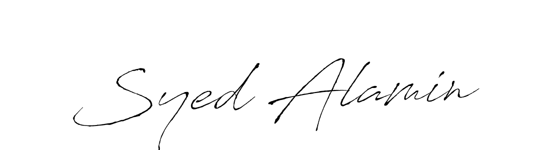 Use a signature maker to create a handwritten signature online. With this signature software, you can design (Antro_Vectra) your own signature for name Syed Alamin. Syed Alamin signature style 6 images and pictures png