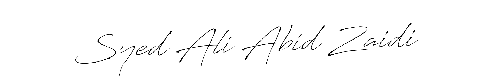 The best way (Antro_Vectra) to make a short signature is to pick only two or three words in your name. The name Syed Ali Abid Zaidi include a total of six letters. For converting this name. Syed Ali Abid Zaidi signature style 6 images and pictures png