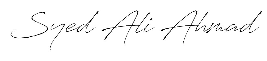 Antro_Vectra is a professional signature style that is perfect for those who want to add a touch of class to their signature. Get Syed Ali Ahmad name fancy signature for free. Syed Ali Ahmad signature style 6 images and pictures png