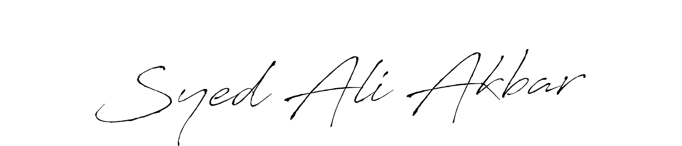 Syed Ali Akbar stylish signature style. Best Handwritten Sign (Antro_Vectra) for my name. Handwritten Signature Collection Ideas for my name Syed Ali Akbar. Syed Ali Akbar signature style 6 images and pictures png