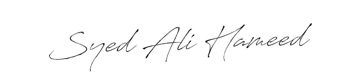 Use a signature maker to create a handwritten signature online. With this signature software, you can design (Antro_Vectra) your own signature for name Syed Ali Hameed. Syed Ali Hameed signature style 6 images and pictures png