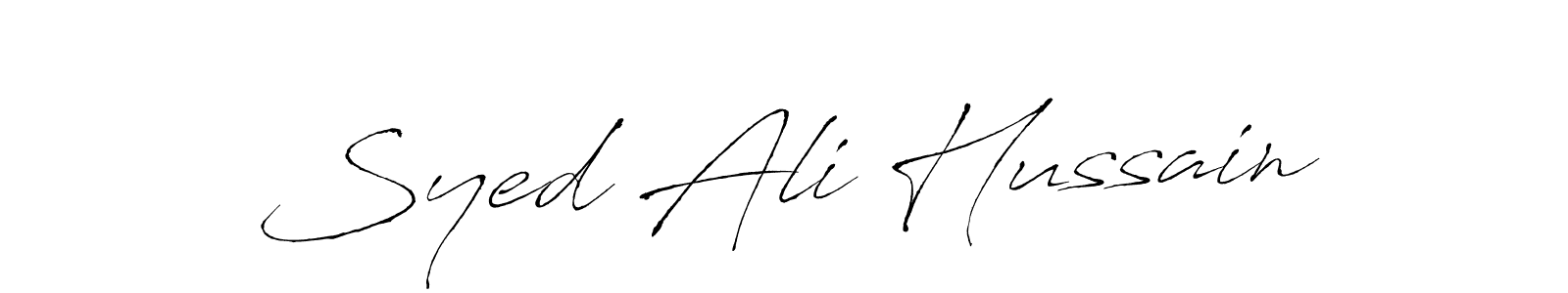 Create a beautiful signature design for name Syed Ali Hussain. With this signature (Antro_Vectra) fonts, you can make a handwritten signature for free. Syed Ali Hussain signature style 6 images and pictures png