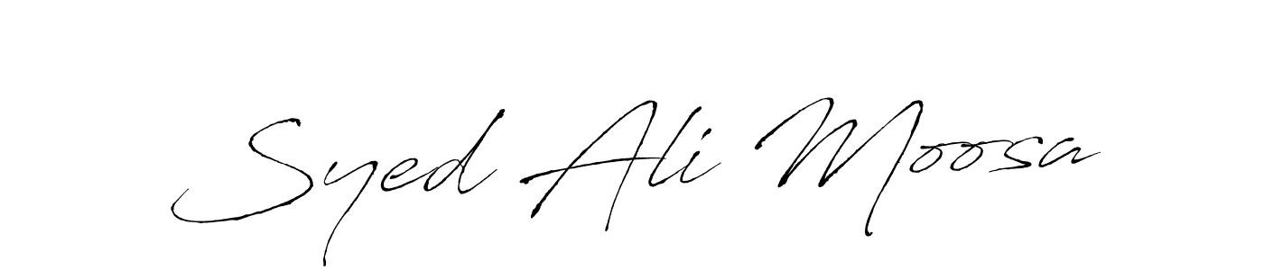 It looks lik you need a new signature style for name Syed Ali Moosa. Design unique handwritten (Antro_Vectra) signature with our free signature maker in just a few clicks. Syed Ali Moosa signature style 6 images and pictures png