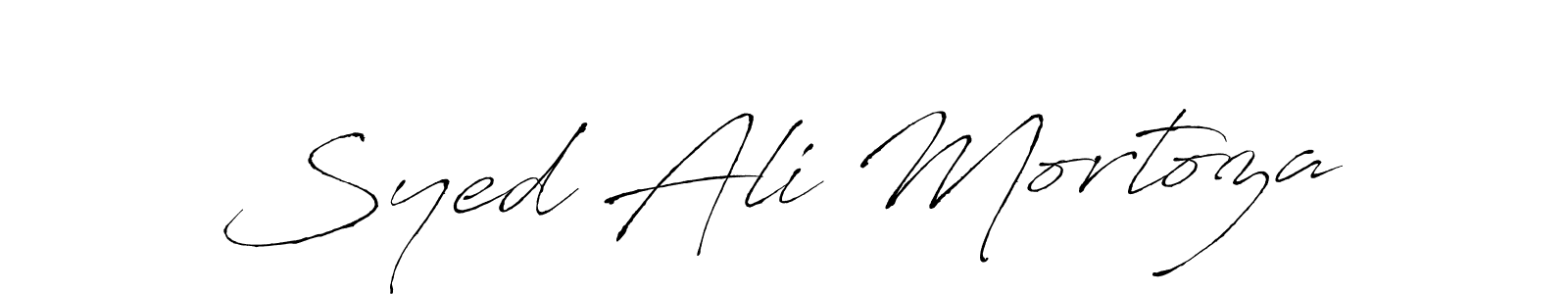 Make a beautiful signature design for name Syed Ali Mortoza. With this signature (Antro_Vectra) style, you can create a handwritten signature for free. Syed Ali Mortoza signature style 6 images and pictures png