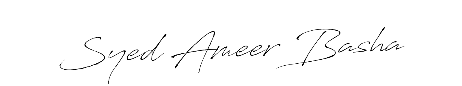 Design your own signature with our free online signature maker. With this signature software, you can create a handwritten (Antro_Vectra) signature for name Syed Ameer Basha. Syed Ameer Basha signature style 6 images and pictures png