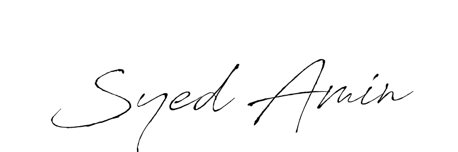 The best way (Antro_Vectra) to make a short signature is to pick only two or three words in your name. The name Syed Amin include a total of six letters. For converting this name. Syed Amin signature style 6 images and pictures png