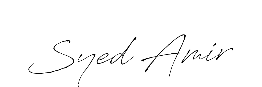 How to make Syed Amir signature? Antro_Vectra is a professional autograph style. Create handwritten signature for Syed Amir name. Syed Amir signature style 6 images and pictures png