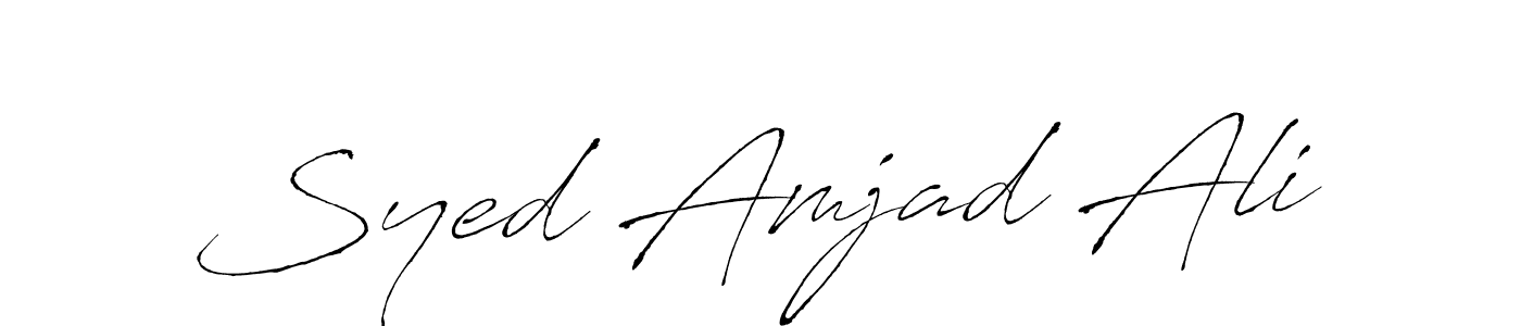 Syed Amjad Ali stylish signature style. Best Handwritten Sign (Antro_Vectra) for my name. Handwritten Signature Collection Ideas for my name Syed Amjad Ali. Syed Amjad Ali signature style 6 images and pictures png