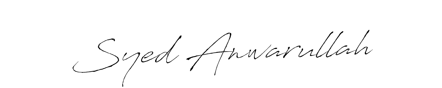 Syed Anwarullah stylish signature style. Best Handwritten Sign (Antro_Vectra) for my name. Handwritten Signature Collection Ideas for my name Syed Anwarullah. Syed Anwarullah signature style 6 images and pictures png