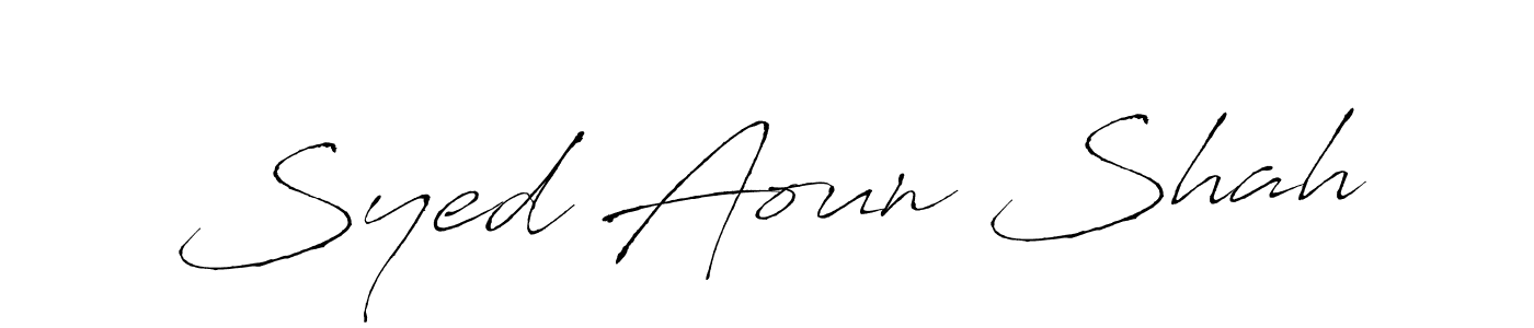 Create a beautiful signature design for name Syed Aoun Shah. With this signature (Antro_Vectra) fonts, you can make a handwritten signature for free. Syed Aoun Shah signature style 6 images and pictures png