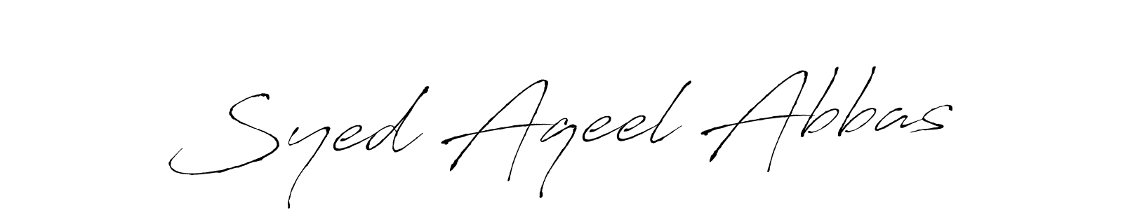 How to make Syed Aqeel Abbas signature? Antro_Vectra is a professional autograph style. Create handwritten signature for Syed Aqeel Abbas name. Syed Aqeel Abbas signature style 6 images and pictures png