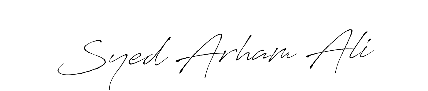 Antro_Vectra is a professional signature style that is perfect for those who want to add a touch of class to their signature. It is also a great choice for those who want to make their signature more unique. Get Syed Arham Ali name to fancy signature for free. Syed Arham Ali signature style 6 images and pictures png