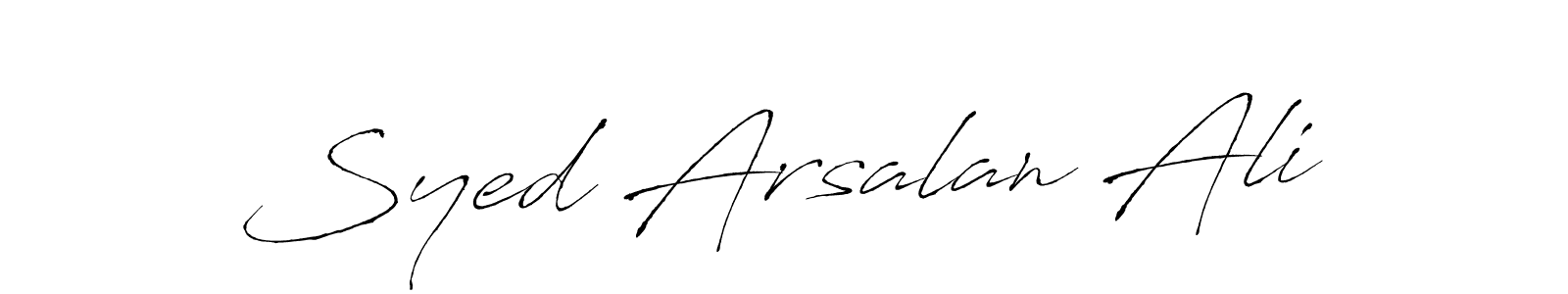 Design your own signature with our free online signature maker. With this signature software, you can create a handwritten (Antro_Vectra) signature for name Syed Arsalan Ali. Syed Arsalan Ali signature style 6 images and pictures png