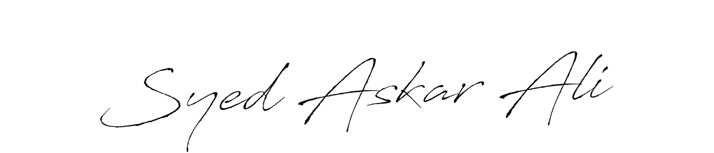 Create a beautiful signature design for name Syed Askar Ali. With this signature (Antro_Vectra) fonts, you can make a handwritten signature for free. Syed Askar Ali signature style 6 images and pictures png