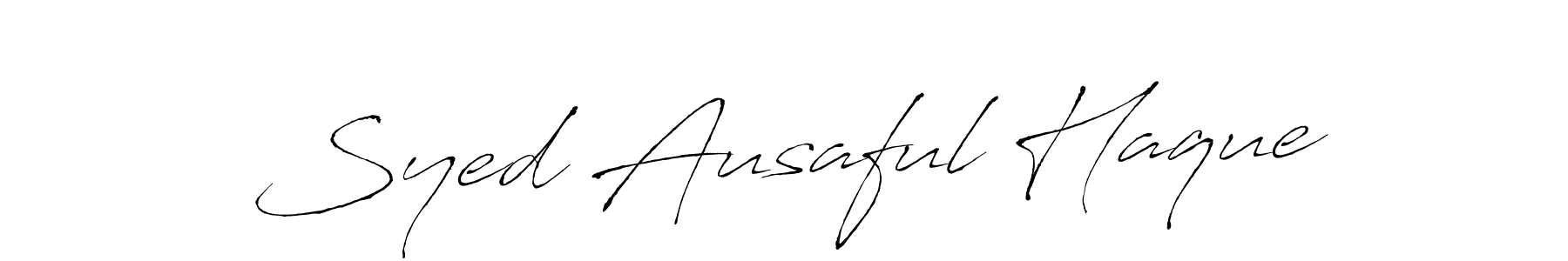 How to make Syed Ausaful Haque name signature. Use Antro_Vectra style for creating short signs online. This is the latest handwritten sign. Syed Ausaful Haque signature style 6 images and pictures png