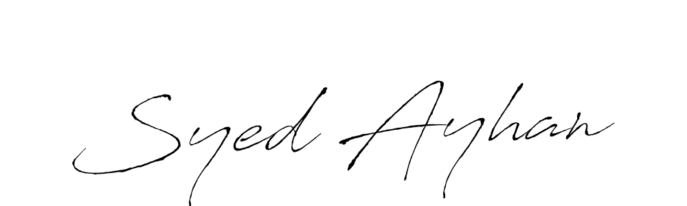 Also You can easily find your signature by using the search form. We will create Syed Ayhan name handwritten signature images for you free of cost using Antro_Vectra sign style. Syed Ayhan signature style 6 images and pictures png