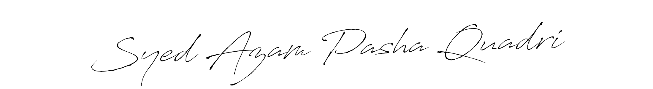 How to make Syed Azam Pasha Quadri signature? Antro_Vectra is a professional autograph style. Create handwritten signature for Syed Azam Pasha Quadri name. Syed Azam Pasha Quadri signature style 6 images and pictures png