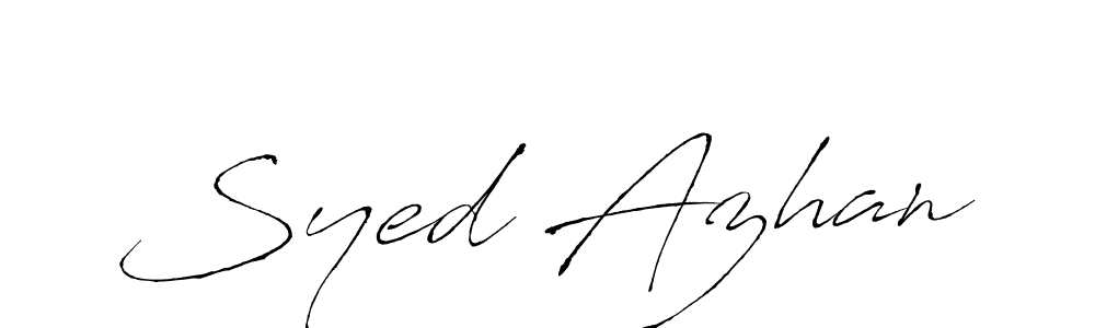 Design your own signature with our free online signature maker. With this signature software, you can create a handwritten (Antro_Vectra) signature for name Syed Azhan. Syed Azhan signature style 6 images and pictures png